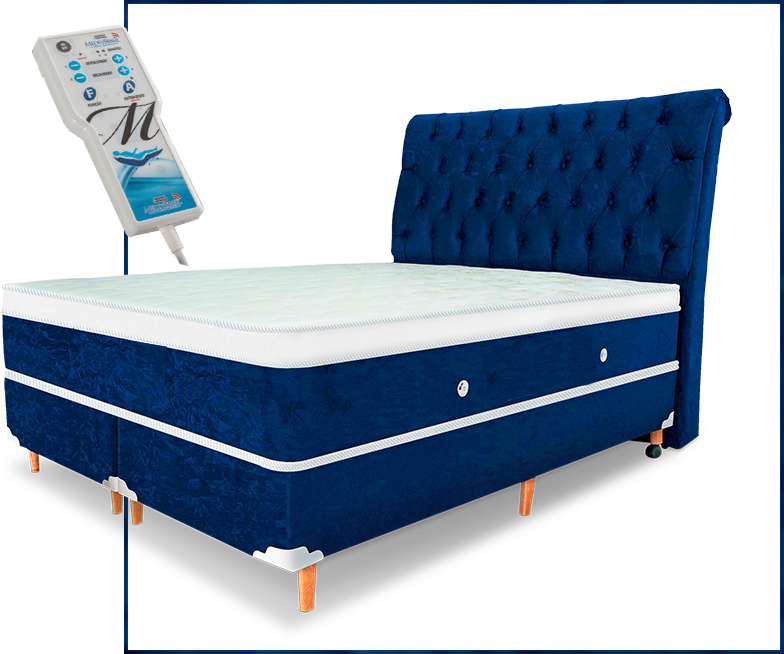 Colchão magnético de casal em quarto clean