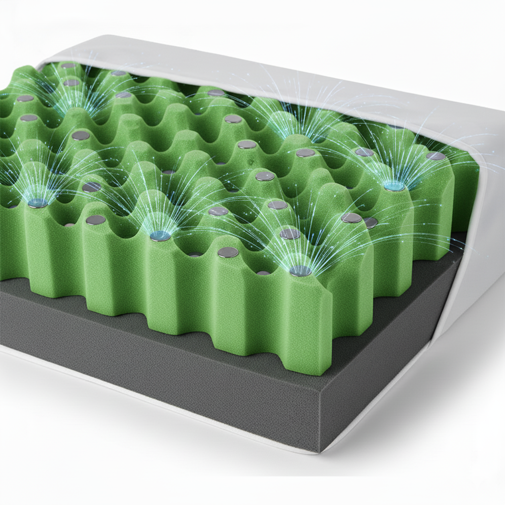 Detalhe do infravermelho e pastilhas magnéticas